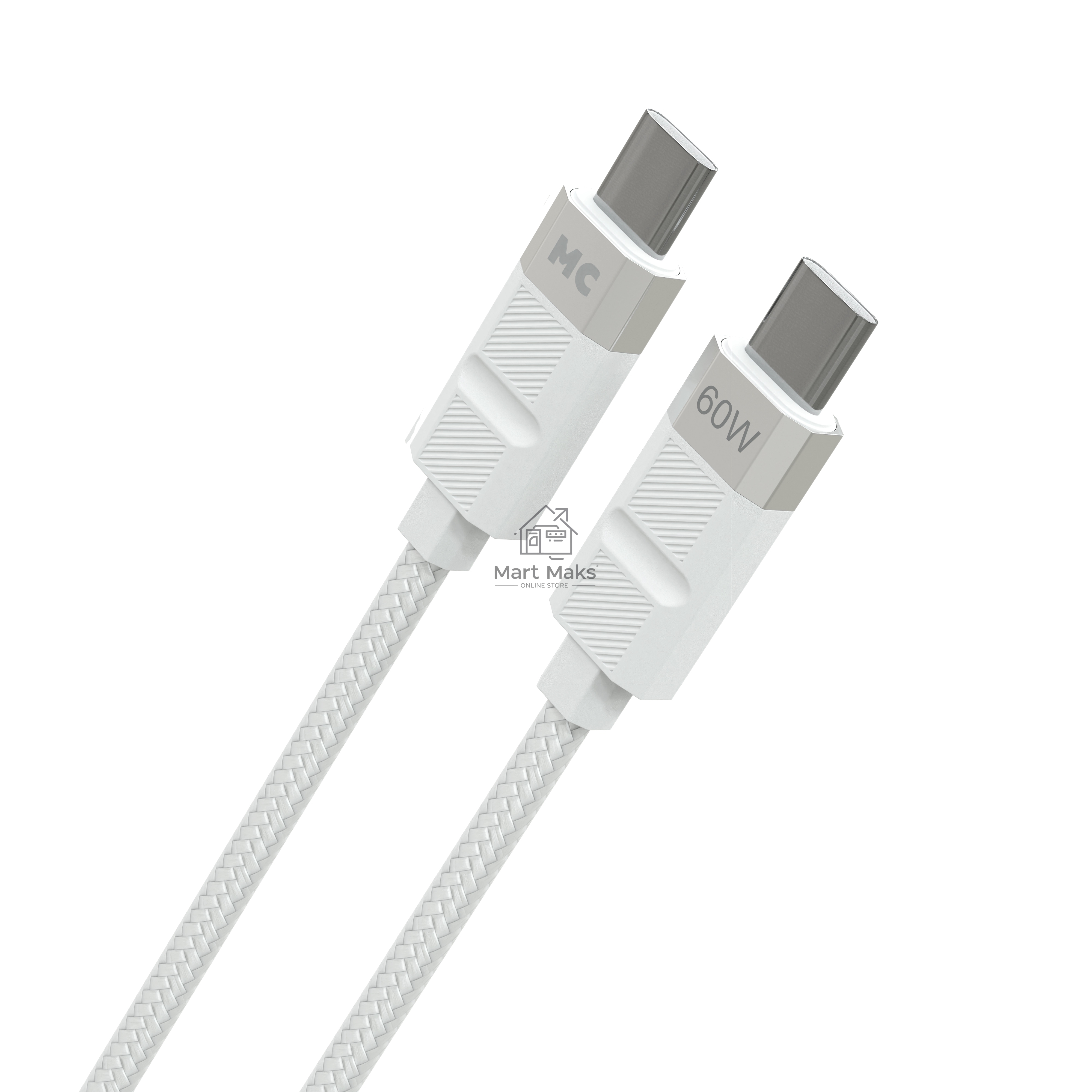 Дата-кабель MORE CHOICE (4620202555007) K87aa 2м USB 3.0A PD60W для Type-C Type-C- 2м, белый