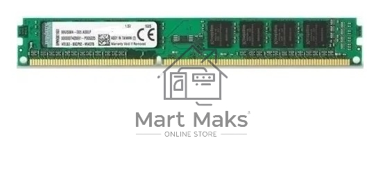 Оперативная память Kingston ValueRAM, DDR3, 4GB (1x4GB), 1600MHz, CL11, DIMM