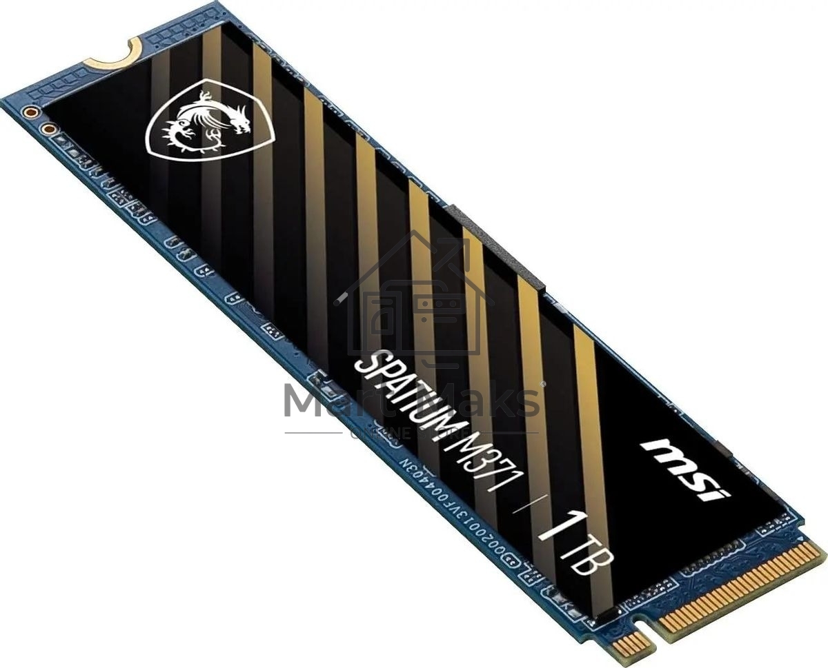 Накопитель SSD MSI Spatium M371, 1ТБ, M.2 2280, PCIe 3.0 x4, NVMe, M.2