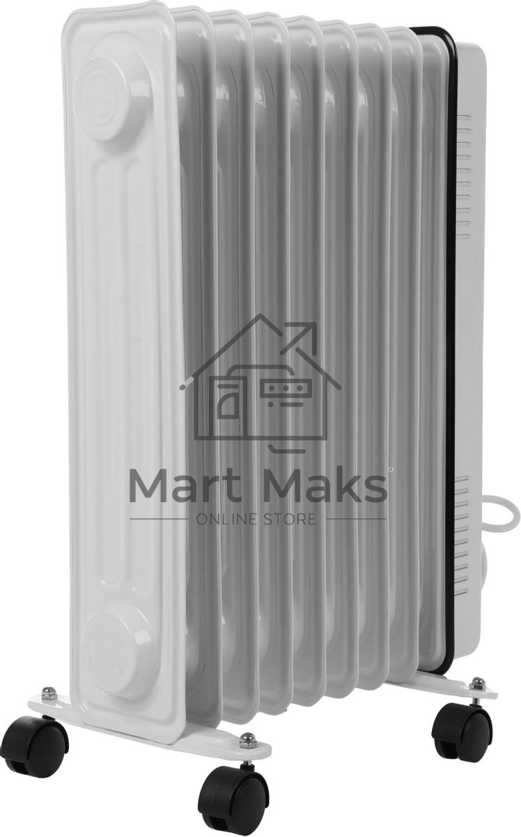 Масляный обогреватель Centek CT-6206 (9 секций), белый, 1000/1500/2000 Вт, 20 м2, 3 режима, термостат