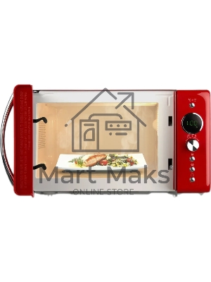 Микроволновая печь Hyundai HYM-D3037 красный, 20 л, 700 Вт, переключатели - кнопки/поворотный механизм