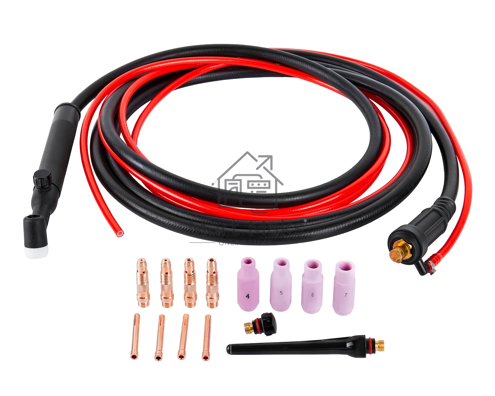 Горелка сварочная ELITECH 0606.000800 4м DX50 для TIG