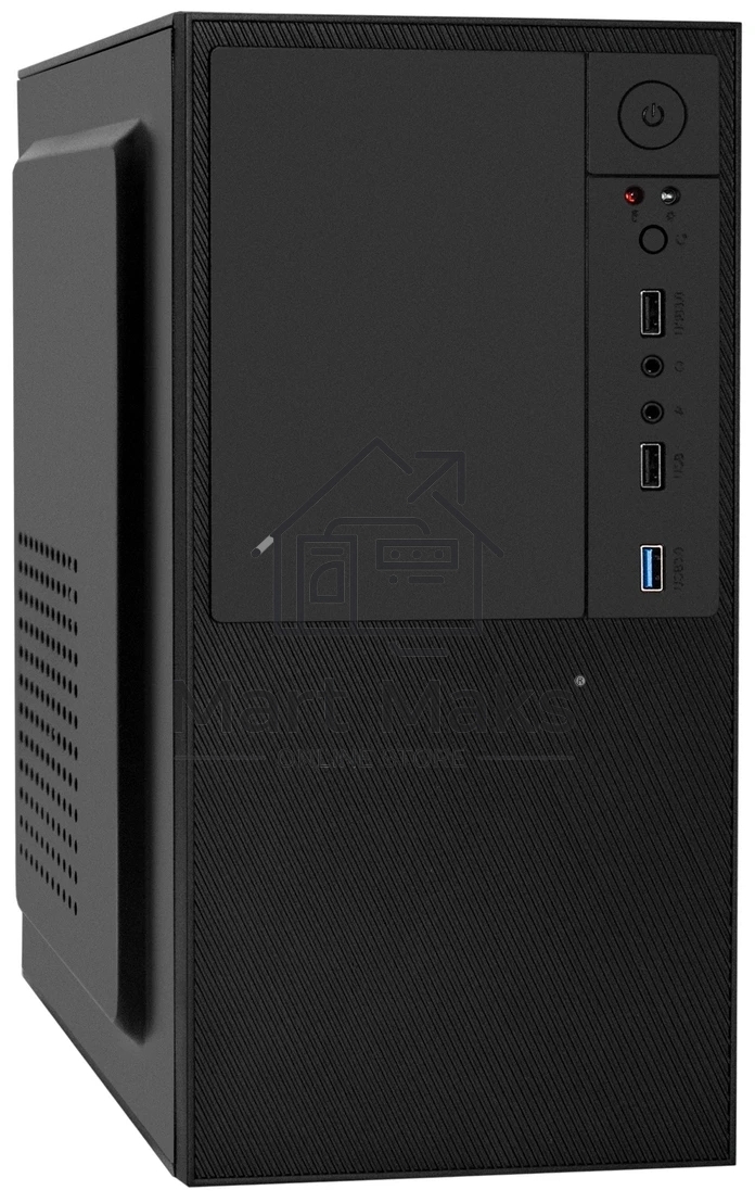 Компьютерный корпус Minitower ExeGate BAA-308U2-UNS450 (mATX, БП UNS450 с вент. 12см, 1*USB+2*USB3.0, HD Audio, черный)