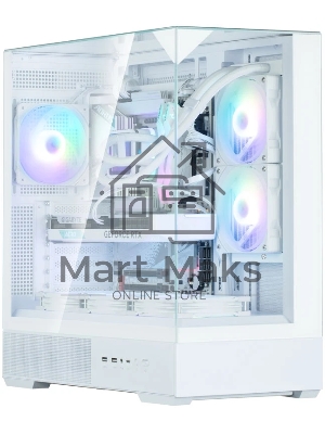 Компьютерный корпус ZALMAN P40 Prism, ATX, белый, WINDOW, 2x3.5