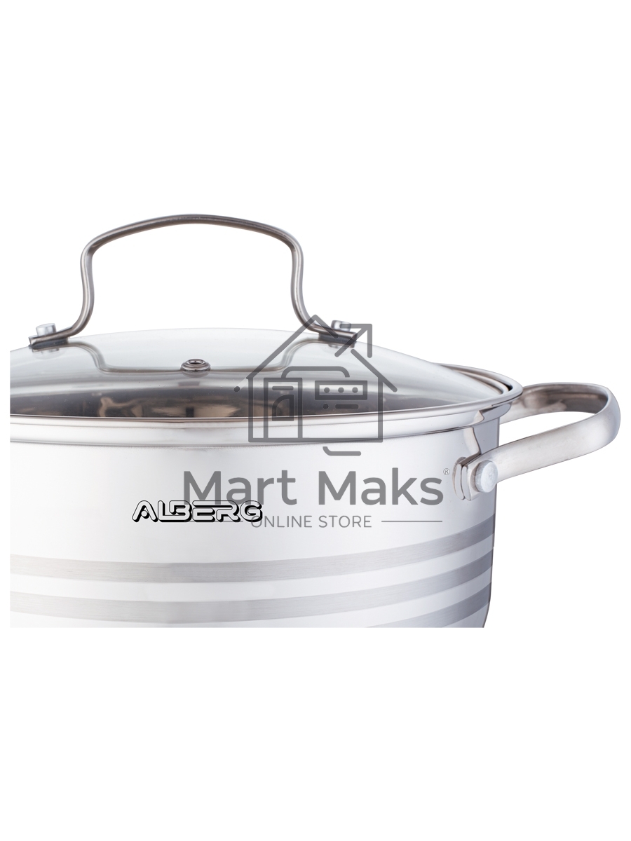 Кастрюля ALBERG AL-2133 Bonne Line с крышкой 6 л (Ø26 х 12.0 см)