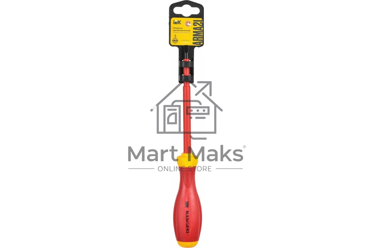 Отвертка диэлектрическая шлицевая SL5.5х125 K3 1000В ARMA2L 3 IEK A2L3-SC30-K3-SL-55-125