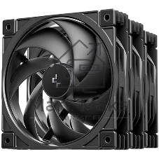 Вентилятор корпусной DeepCool FD12 V2 (3 шт.), 120 мм, 500-2500 об/мин, 32.32-35.66 дБ, 4 pin PWM, без подсветки