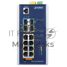 Коммутатор PLANET IGS-5225-8P2S2X, 8×1 Гбит/с PoE+ + 2×1 Гбит/с SFP + 2×10 Гбит/с SFP+, управляемый