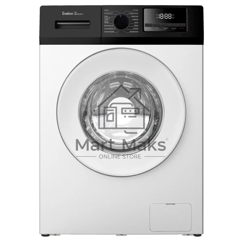 Стиральная машина Evelux EW 45127 V белый, загрузка фронтальная 7 кг, 1200 об/мин, класс: A+++