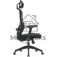 Кресло компьютерное Cactus CS-MC515-BK черный, сиденье черный, сетка/ткань, с подголов. крестов. пластик, пластик черный