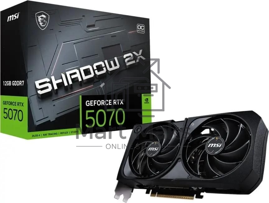 Видеокарта MSI RTX5070 SHADOW 2X OC 12GB GDDR7 192bit 3xDP HDMI 2FAN RTL