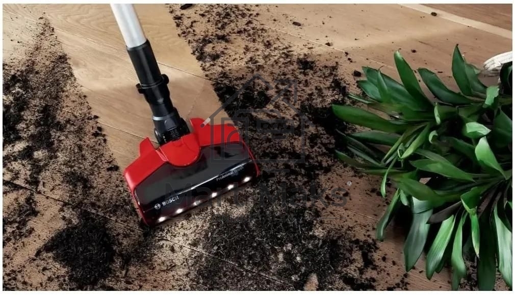 Вертикальный пылесос Bosch BCS711PET черный/красный