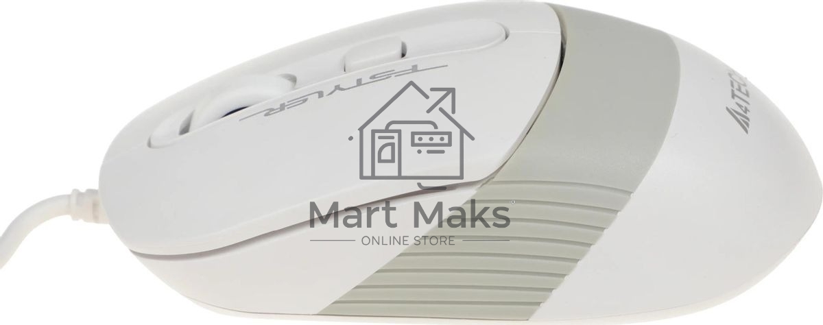 Мышь проводная A4Tech Fstyler FM10 белый/серый, 1600 dpi, USB, кнопки - 4