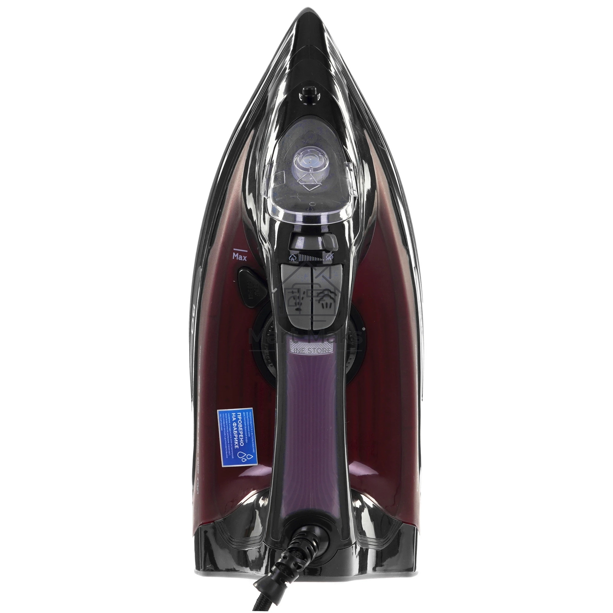 Утюг BQ SI1003 черный/винный/красный, 2600 Вт, 35 г/мин, 160 г/мин, 360 мл