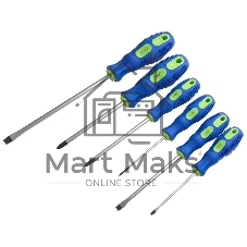 Набор отверток 6 шт. (3хSL, 3хPH), (тканевый чехол), CR-V, G-Tec, General