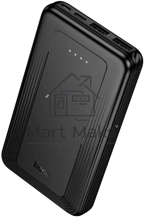 Внешний аккумулятор 10000mAh 2USB+1Type-C+1micro USB 2.0A Hoco J165 (Black)