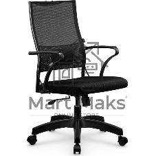 Кресло Metta Sit Air-180 B2-290K (M09.B02.G15.W01) Z509397575 на колесиках, сетка, 1шт. в комплекте черный/черный