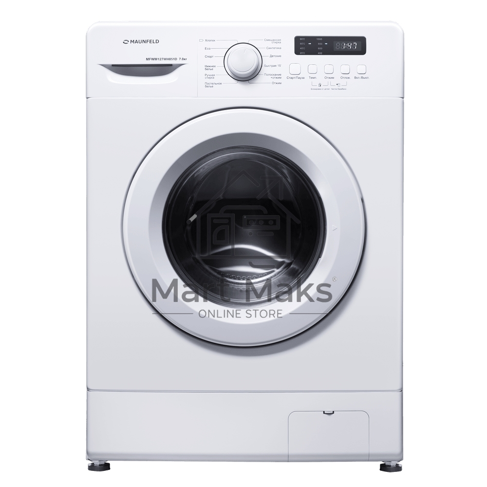 Стиральная машина Maunfeld MFWM127WH051D белый, загрузка фронтальная 7 кг, 1200 об/мин., класс: А+++