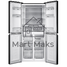 Холодильник Hotpoint HFL4 522I XBR черный трехкамерный 266/160 л морозилка снизу, No Frost, Side by Side