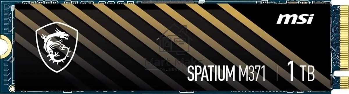 Накопитель SSD MSI Spatium M371, 1ТБ, M.2 2280, PCIe 3.0 x4, NVMe, M.2