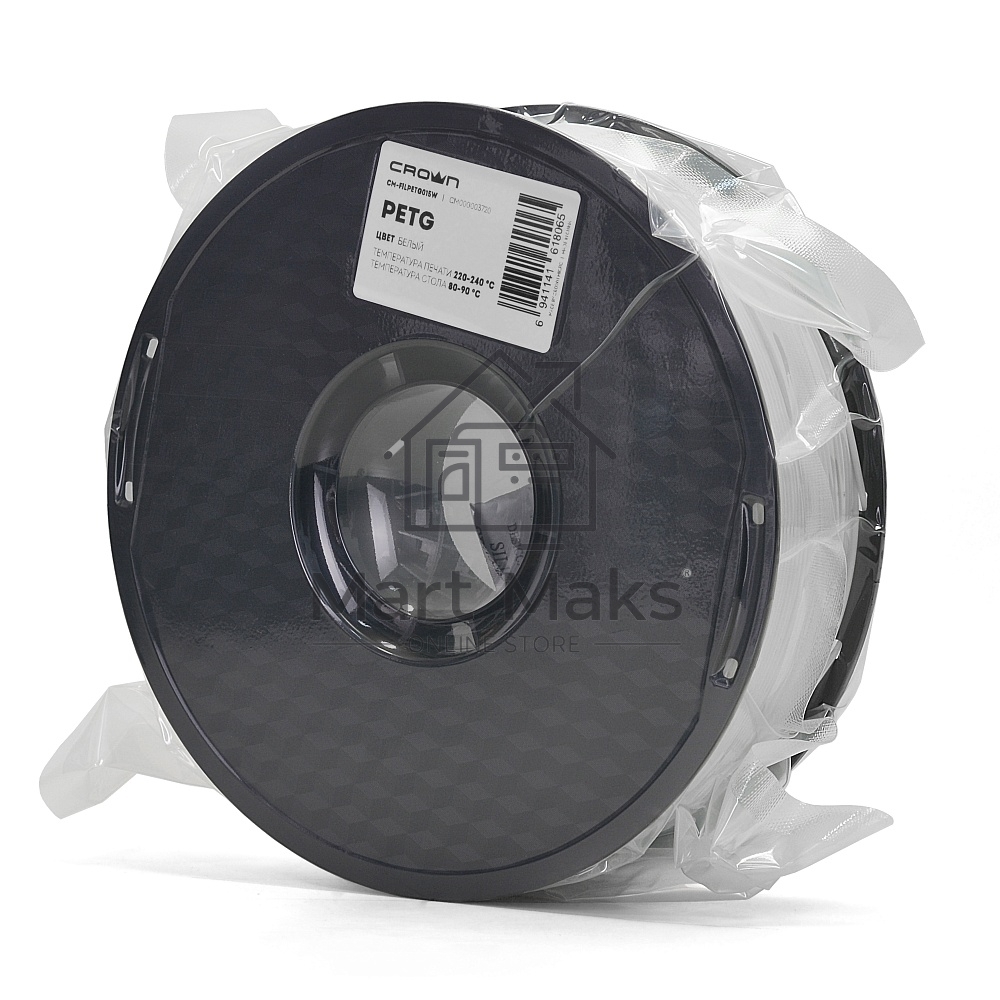 Филамент Crown Micro CM-FILPETG015W PETG 1.75 1кг белый
