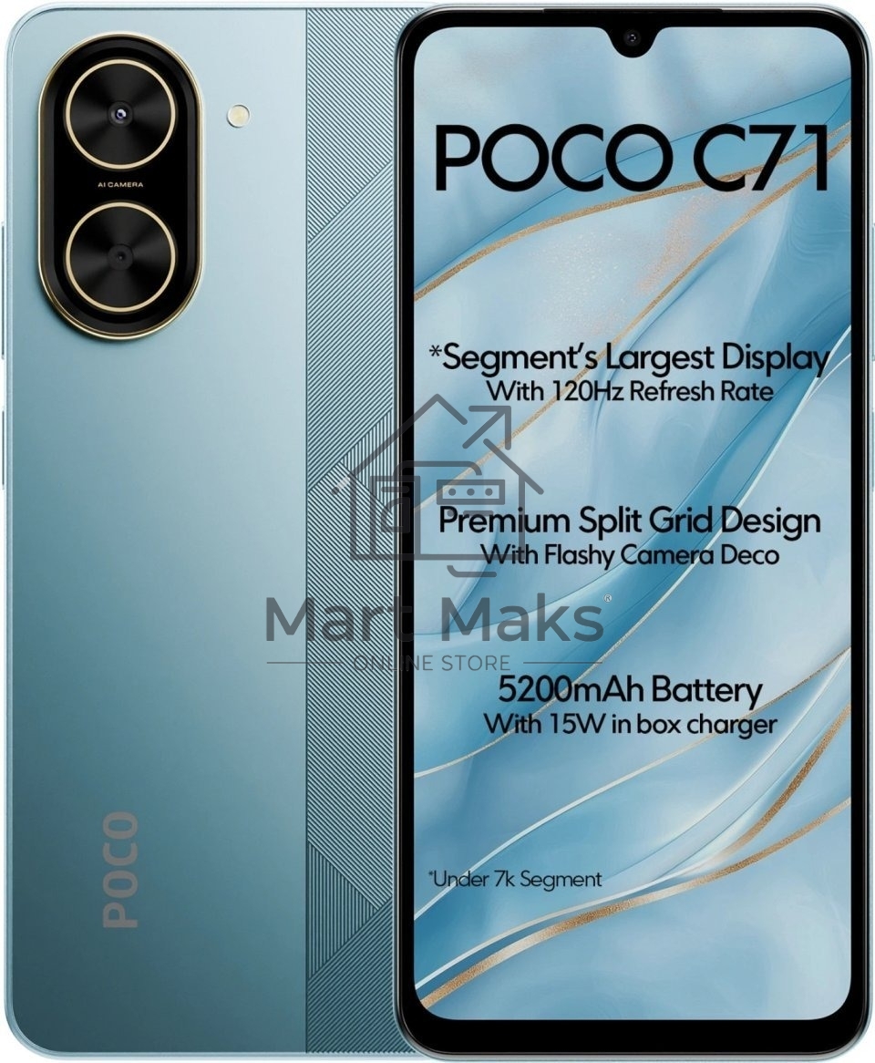 Смартфон POCO C71 RU 3/64Gb синий