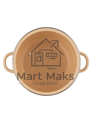 Кастрюля Appetite 1MC161P Avocado с крышкой, сферическая эмалированная 2 л