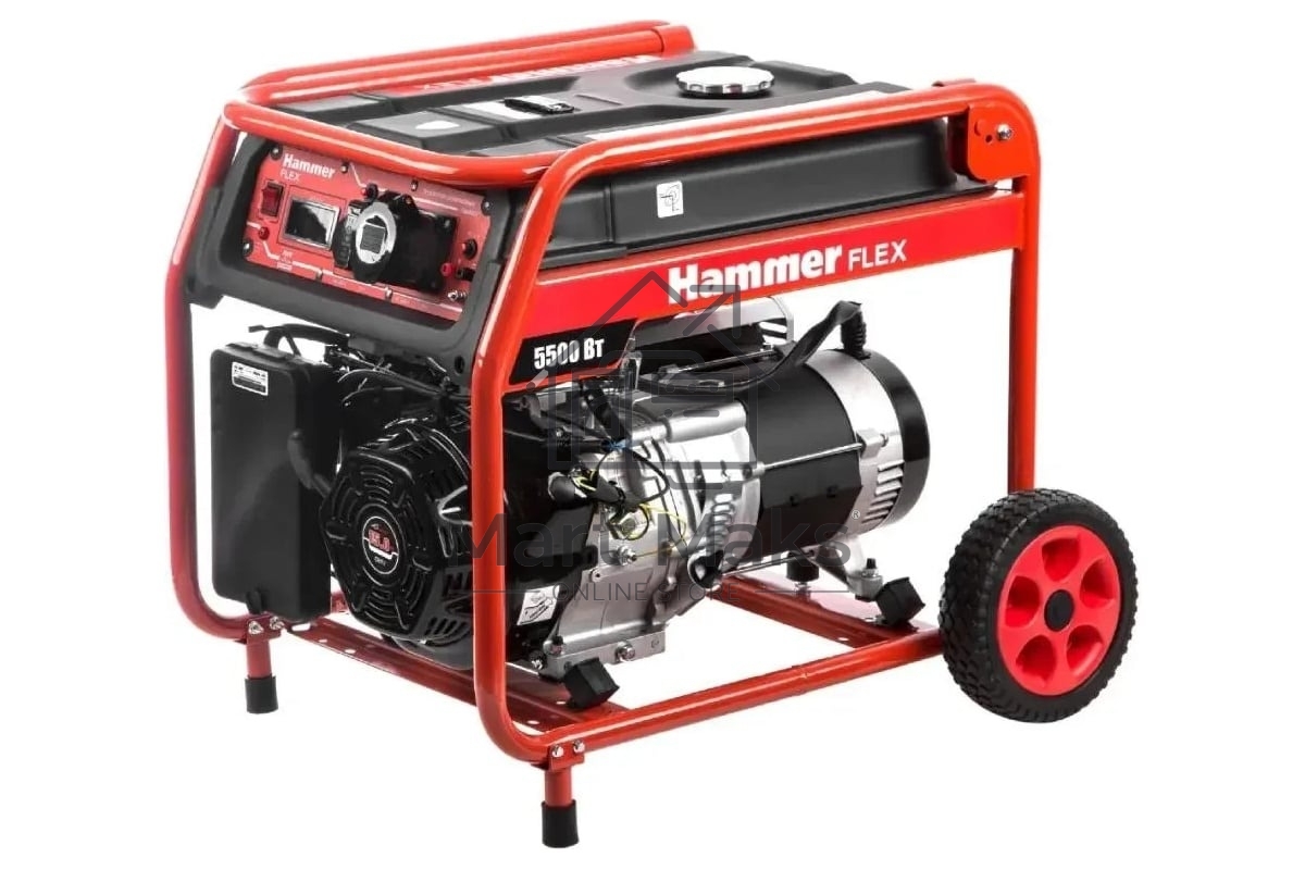 Бензоэлектростанция Hammer Flex GN6000T 5.5КВт 220В 50Гц бак 33л непр.13ч