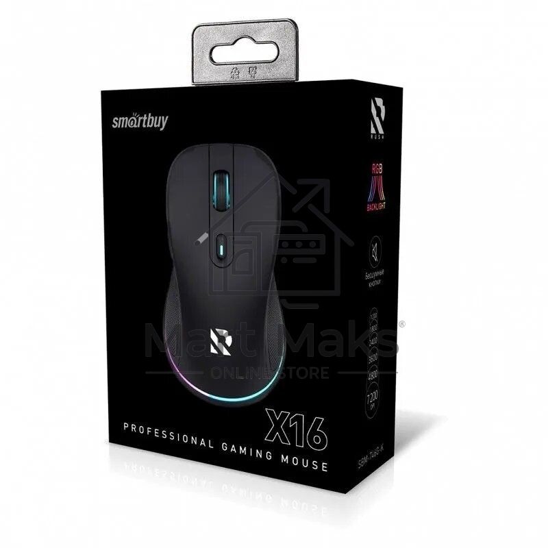 Мышь проводная игровая Smartbuy (SBM-746G-K) RUSH X16