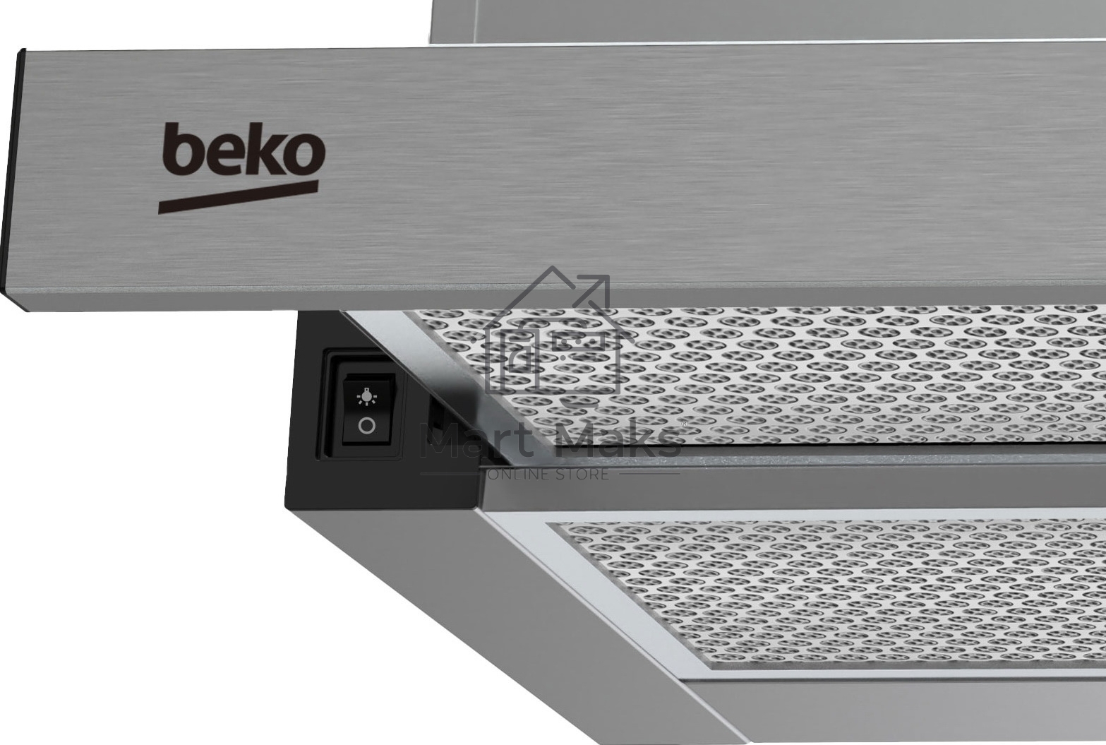 Вытяжка телескопическая Beko BHNT613R4CX серебристый, 60 см, 320 куб. м/ч, 61 дБ