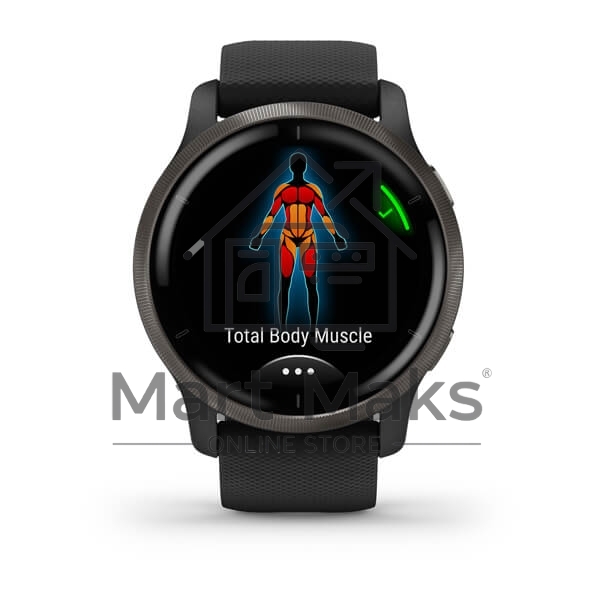 Смарт-часы Garmin Venu 2 AMOLED корп.черный рем.черный (010-02430-11)