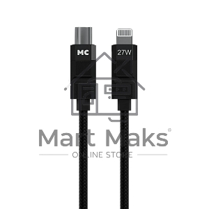 Дата-кабель MORE CHOICE (4620202555021) K87ia USB 3.0A PD 27W для Lightning ng 8-pin Type-C - 1м, черный