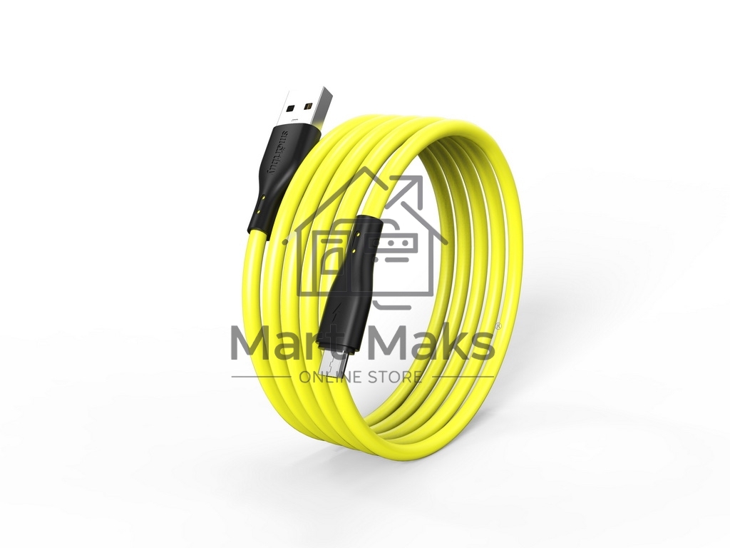 Кабель Smartbuy (iK-12-S21by) S21 MicroUSB желтый, 2.4 А, сил., 1 м