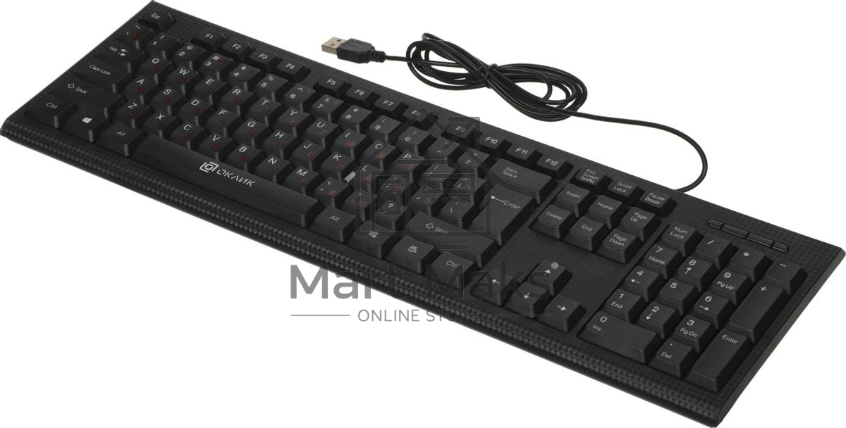 Клавиатура проводная Oklick 120M, USB, черный