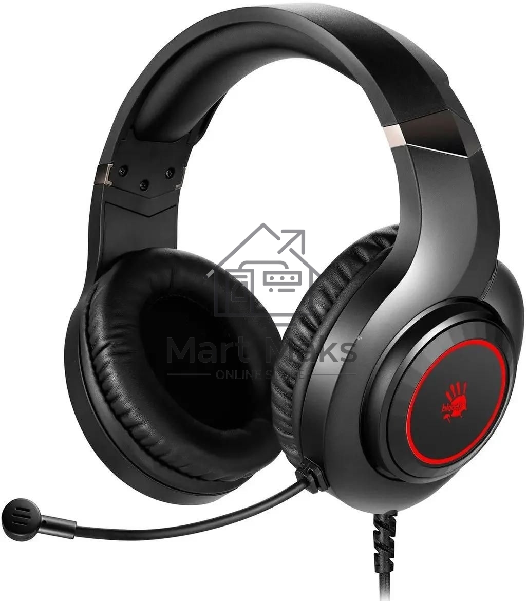Гарнитура проводная с микрофоном A4 Bloody G220S черный 2м мониторные USB оголовье (G220S USB, BLACK)