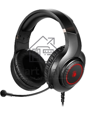 Гарнитура проводная с микрофоном A4 Bloody G220S черный 2м мониторные USB оголовье (G220S USB, BLACK)