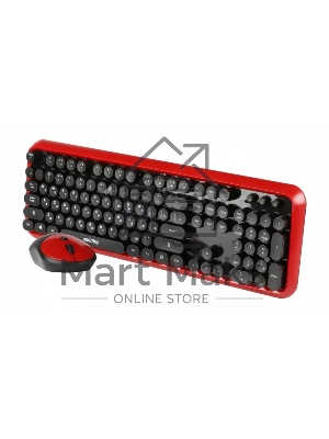 Комплект клавиатура+мышь Smartbuy 620382AG-RK беспроводной, USB, 1600 DPI, чёрно-красный