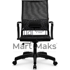 Кресло Metta Sit Air-180 B2-290K (M09.B02.G15.W01) Z509397575 на колесиках, сетка, 1шт. в комплекте черный/черный