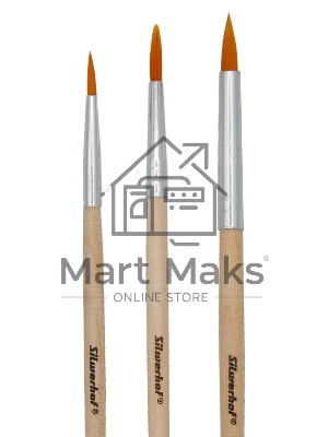 Набор кистей Silwerhof Веселые друзья (набор 3шт) синтетика, №2,4,6, деревянная ручка