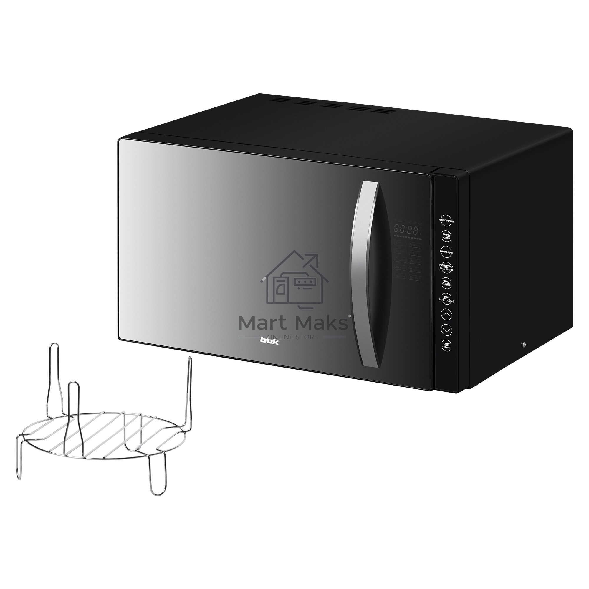 Микроволновая печь BBK 23MWC-881T/B-M черный, 23 л, 800 Вт, сенсор