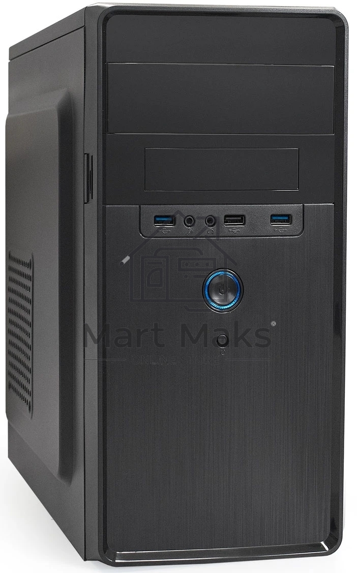 Компьютерный корпус Minitower ExeGate BA-309U2-UNS500 (mATX, БП UNS500 с вент. 12см, 1*USB+2*USB3.0, HD аудио, черный)