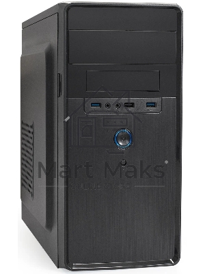 Компьютерный корпус Minitower ExeGate BA-309U2-UNS500 (mATX, БП UNS500 с вент. 12см, 1хUSB+2хUSB 3.0, HD аудио, черный)