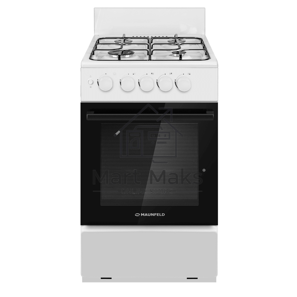 Плита газовая Maunfeld MGC50GEW08 белый, конфорок 4 шт, духовка 59 л, 50 см x 88 см x 65 см
