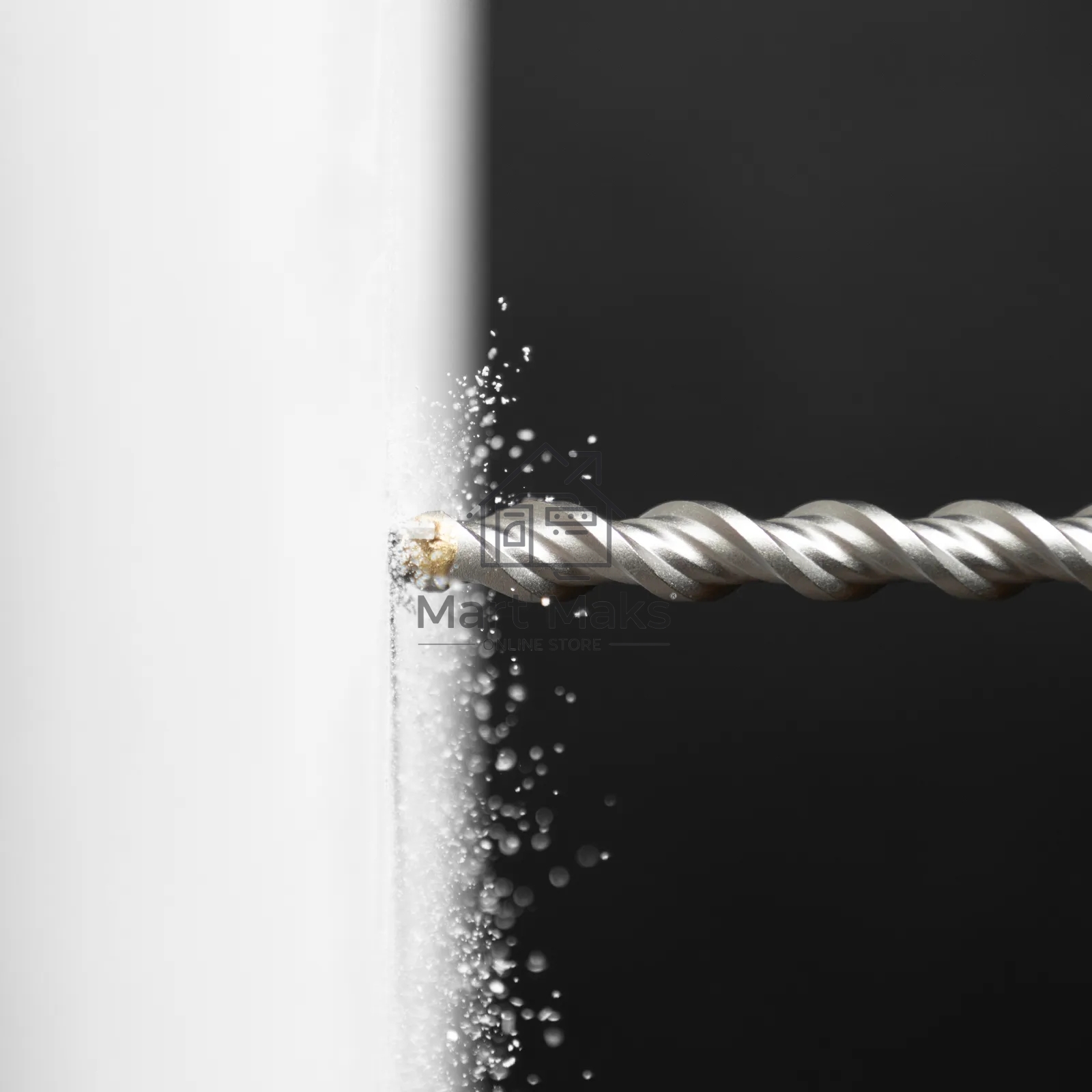 Бур по бетону Denzel двойная спираль, Cobalt W-tip, 12x210 мм, SDS PLUS