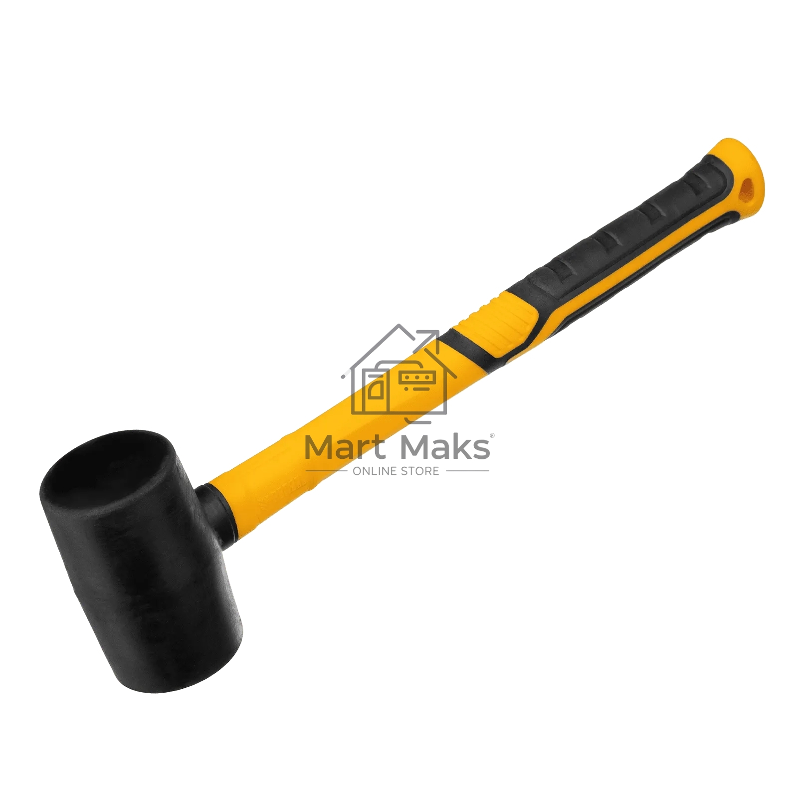 Киянка резиновая Denzel 225 г, черная, фибергласовая рукоятка c TPR покрытием