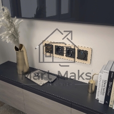Рамка на 4 поста WERKEL Elite (айвори, стекло) W0042443