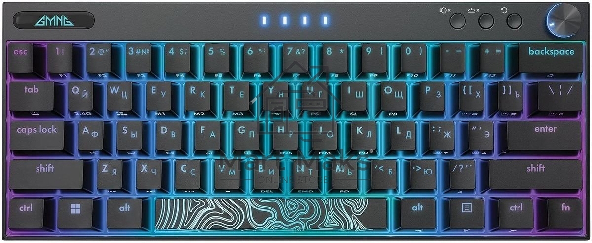 Клавиатура GMNG GG-KB500XW (1910516) беспроводная, USB, Bluetooth/Радиоканал, черный