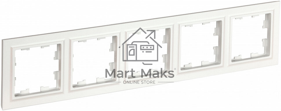 Рамка 5-местная IEK BRITE РУ-5-БрБ (BR-M52-K01) белый