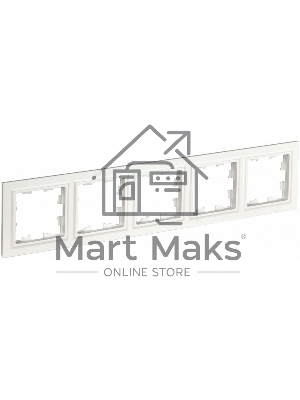 Рамка 5-местная IEK BRITE РУ-5-БрБ (BR-M52-K01) белый