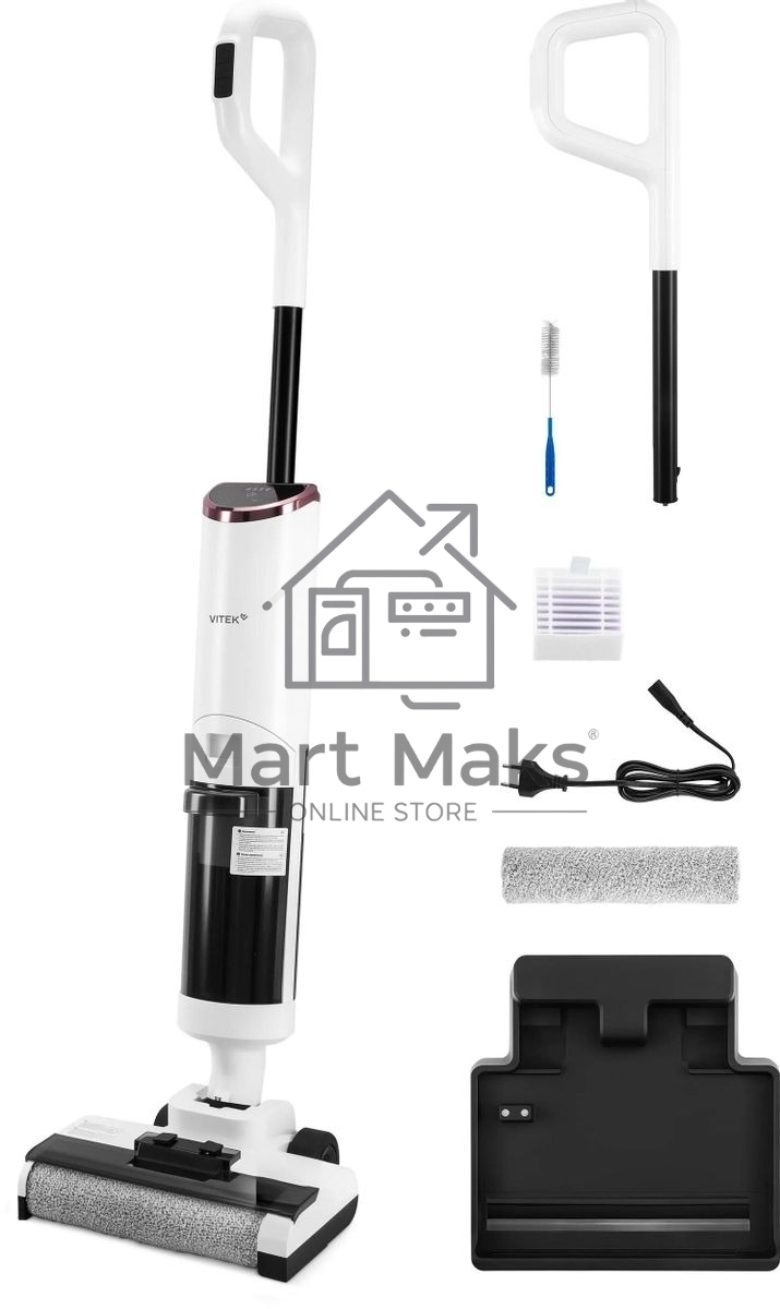 Пылесос моющий Vitek VT-FW11PRO 180Вт белый/черный